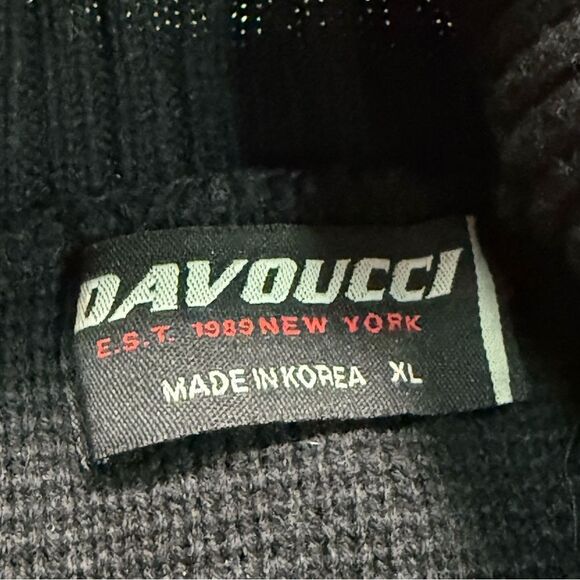 Vintage 80s Davoucci Hip Hop Turtleneck – Cowhide Fur Panel & Sleeve Pocket - Picture 7 of 13